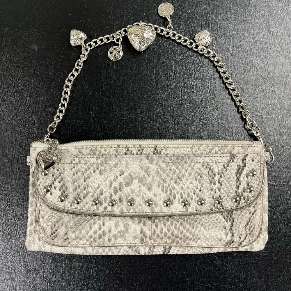 Kathy Van Zeeland faux leather clutch